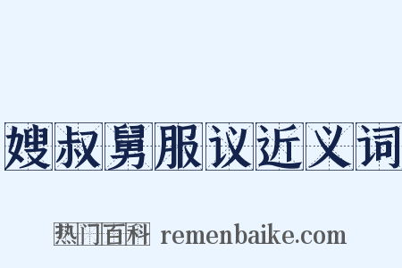 嫂叔舅服议近义词是什么意思的图片